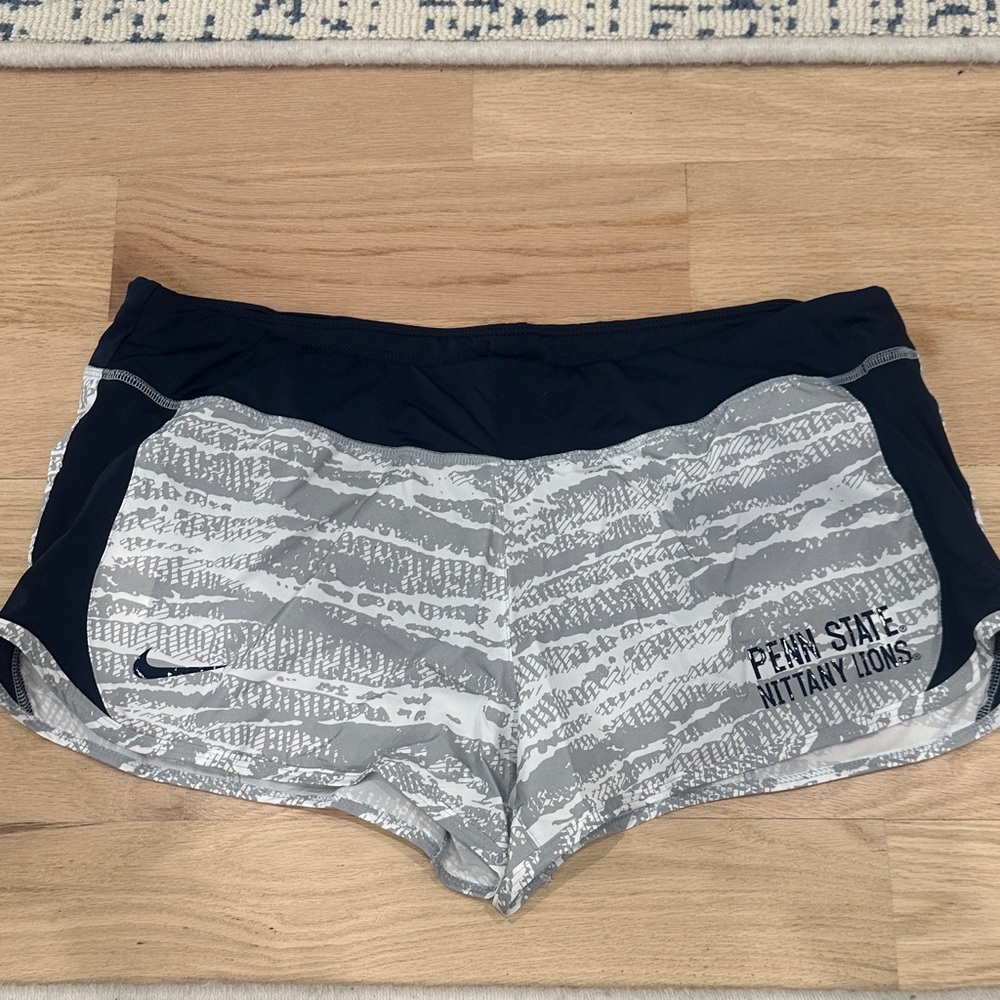 Nike Women’s Navy and Gray Athletic Shorts - Penn State
